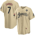 Arizona Diamondbacks #7 Corbin Carroll Gold MAROU 2023 World Series City Connect Cool Base Stitched Jersey