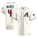 Arizona Diamondbacks #4 Ketel Marte Cream MAROU Home Limited Player Jersey