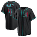 Arizona Diamondbacks #4 Ketel Marte Black MAROU Alternate Replica Jersey