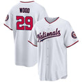 Washington Nationals #29 James Wood White MAROU 2024 Home Limited Stitched Jersey