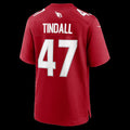 A.Cardinals #47 Channing Tindall Cardinal Team Game Stitched Football American Jersey