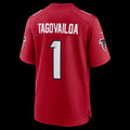 A.Falcons #1 Tua Tagovailoa Red Game Stitched Football American Jersey