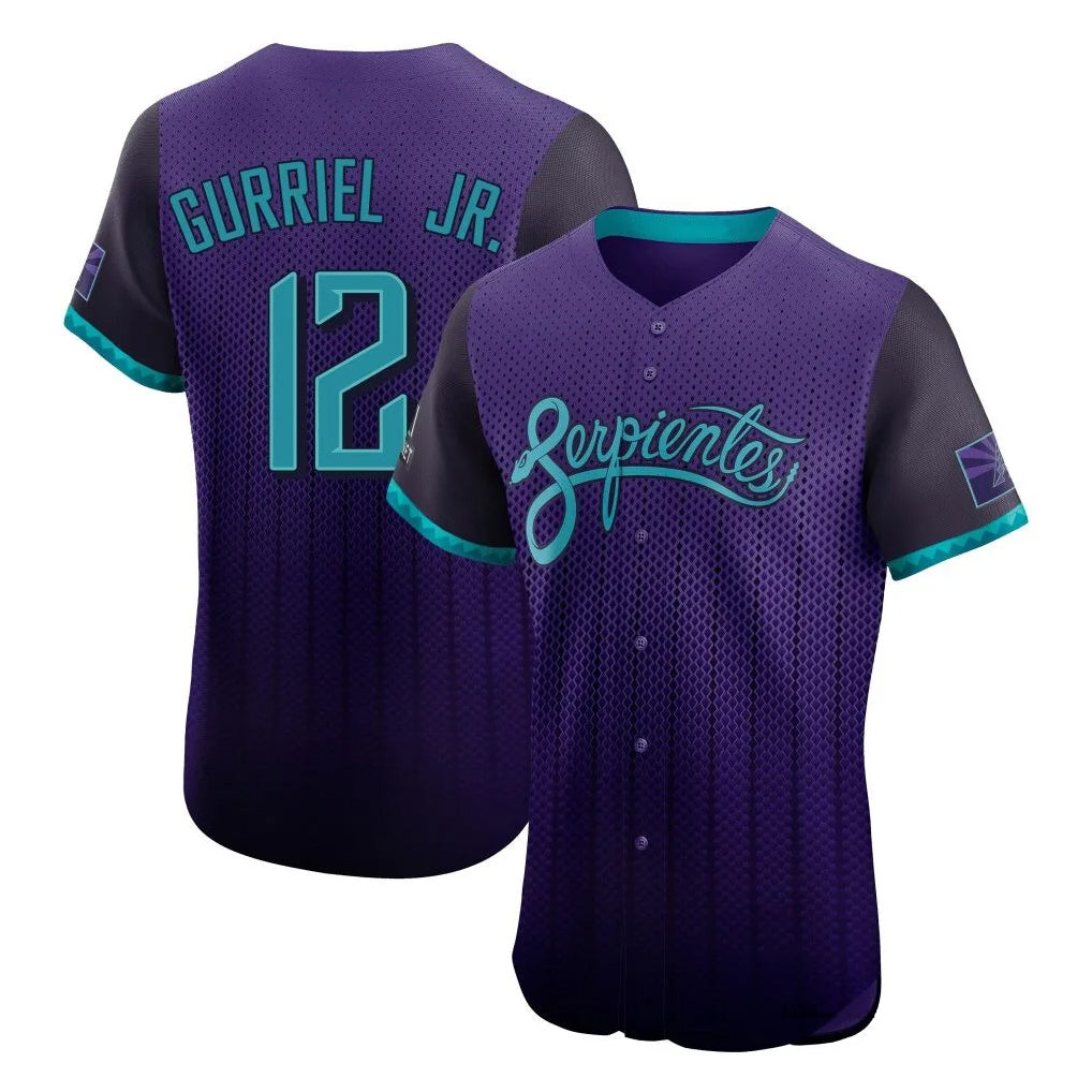 Arizona Diamondbacks #12 Lourdes Gurriel Jr Player Purple City Connect Limited Elite Home Game Stitched Baseball Jersey