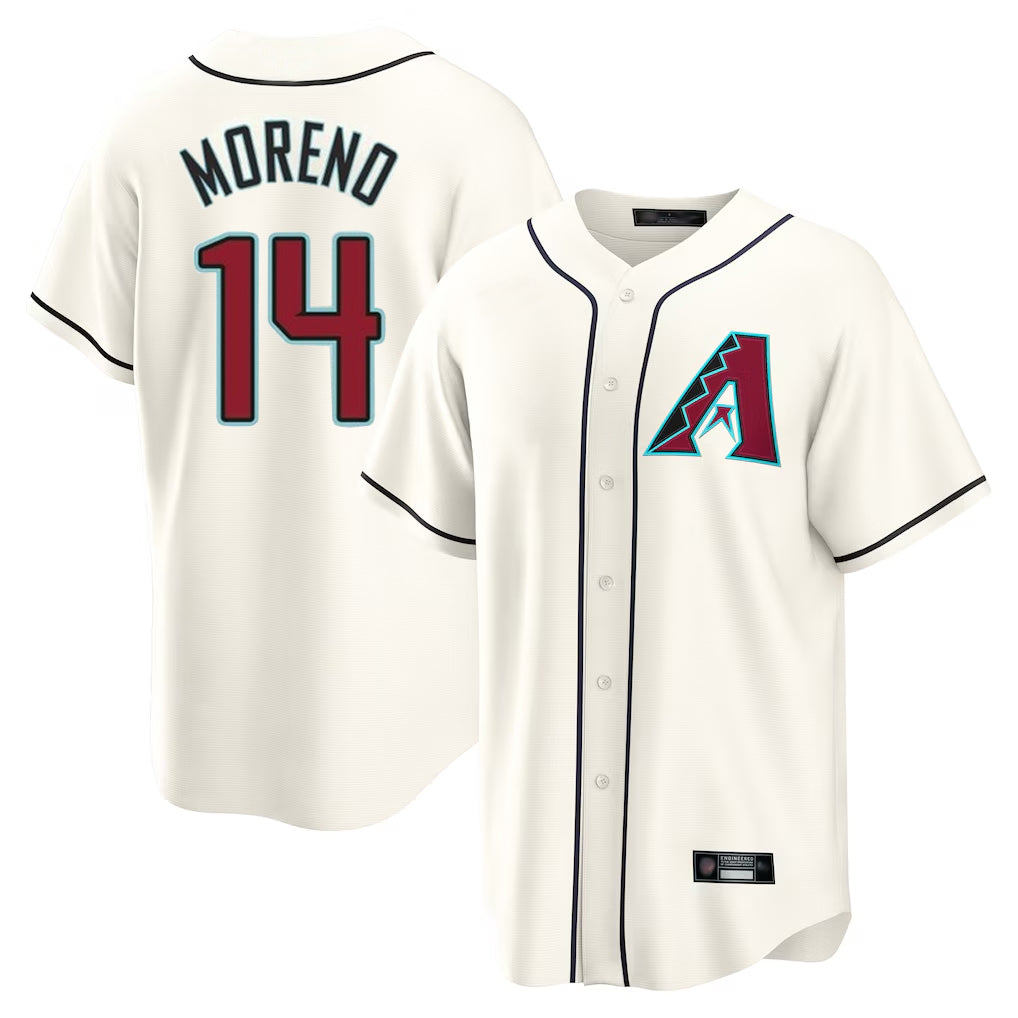 Arizona Diamondbacks #14 Gabriel Moreno Player Cream Home Game Stitched Baseball Jersey