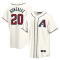 Arizona Diamondbacks #20 Luis Gonzalez Player Cream Home Game Stitched Baseball Jersey
