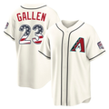 Arizona Diamondbacks #23 Zac Gallen Cream USA 250 Fourth of July Home Stitched Baseball Jersey
