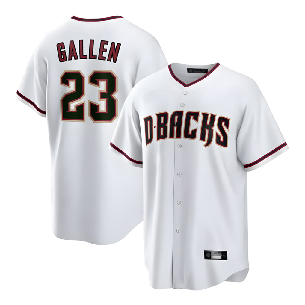 Arizona Diamondbacks #23 Zac Gallen Player White Home Game Stitched Baseball Jersey