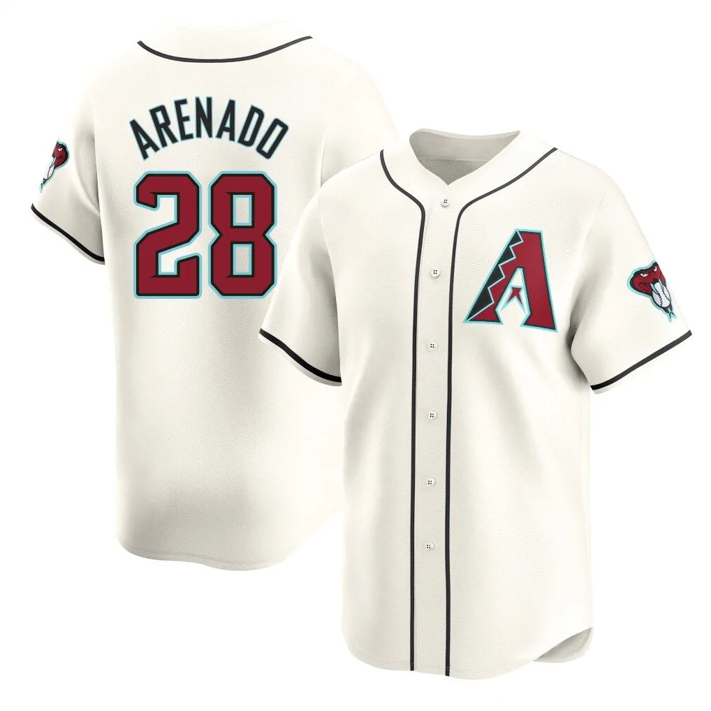 Arizona Diamondbacks #28 Nolan Arenado Player Cream Limited Home Game Stitched Baseball Jersey