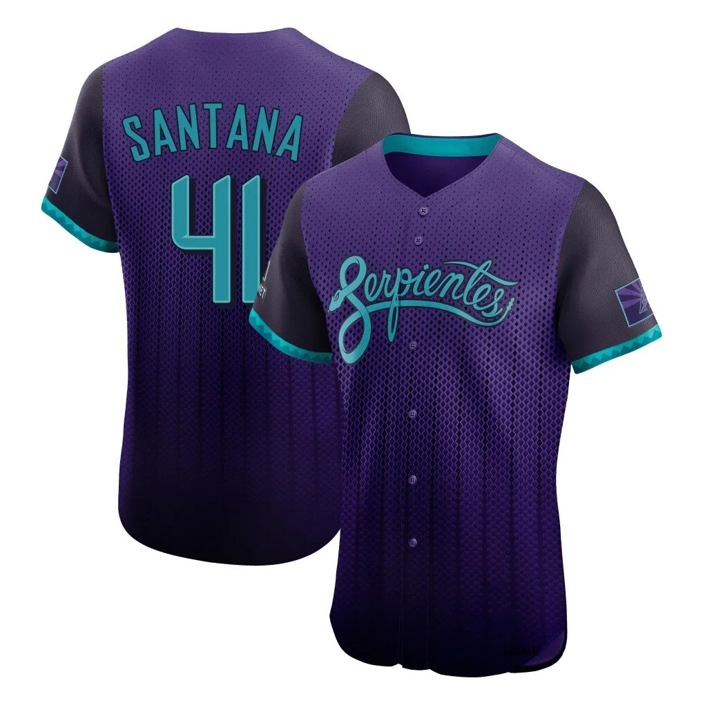 Arizona Diamondbacks #41 Carlos Santana Player Purple City Connect Limited Elite Home Game Stitched Baseball Jersey