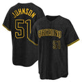 Arizona Diamondbacks #51 Randy Johnson Player Black Snake Skin City Home Game Stitched Baseball Jersey