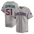 Arizona Diamondbacks #51 Randy Johnson Player Gray Road Limited Home Game Stitched Baseball Jersey