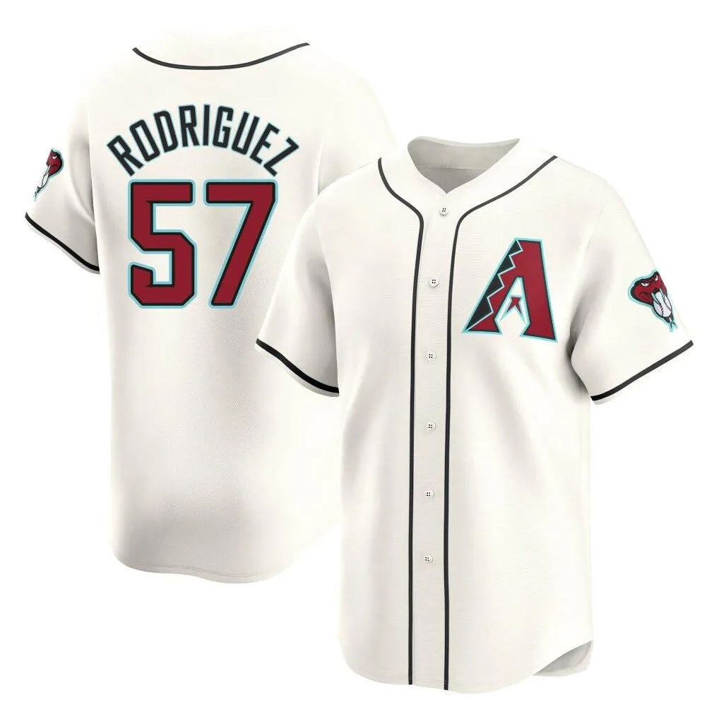 Arizona Diamondbacks #57 Eduardo Rodriguez Player Cream Limited Home Game Stitched Baseball Jersey