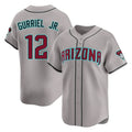 Arizona Diamondbacks #12 Lourdes Gurriel Jr Player Gray Road Limited Home Game Stitched Baseball Jersey