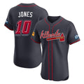 Atlanta Braves #10 Chipper Jones Player Navy 2025 Speedway Classic Limited Elite Home Game Stitched Baseball Jersey
