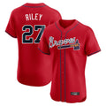 Atlanta Braves #27 Austin Riley Player Red Limited Elite Home Game Stitched Baseball Jersey