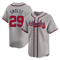 Atlanta Braves #29 John Smoltz Player Gray Limited Home Game Stitched Baseball Jersey