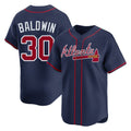 Atlanta Braves #30 Drake Baldwin Player Navy Limited Home Game Stitched Baseball Jersey