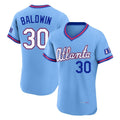 Atlanta Braves #30 Drake Baldwin Player Powder Blue 2026 City Connect T-shirt Limited Elite Home Game Stitched Baseball Jersey