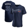 Atlanta Braves #31 Greg Maddux Player Navy Alternate Limited Elite Home Game Stitched Baseball Jersey