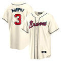 Atlanta Braves #3 Dale Murphy Player Cream Home Game Stitched Baseball Jersey