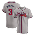Atlanta Braves #3 Dale Murphy Player Gray Limited Elite Home Game Stitched Baseball Jersey