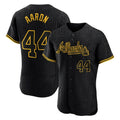Atlanta Braves #44 Hank Aaron Player Black Snake Skin City Limited Elite Home Game Stitched Baseball Jersey