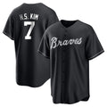Atlanta Braves #7 Ha-Seong Kim Player Black Home Game Stitched Baseball Jersey