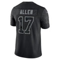 B.Bills #17 Josh Allen Reflective Limited Stitched Football American Jersey