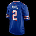 B.Bills #2 D.J. Moore Royal Game Stitched Football American Jersey