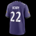 B.Ravens #22 Derrick Henry Purple Team Game Stitched Football American Jersey
