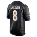 Lamar Jackson Ravens #8 Black Alternate Game Stitched Football Jersey