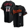 Baltimore Orioles #17 Colton Cowser Player Black USA 250 Fourth of July Home Game Stitched Baseball Jersey