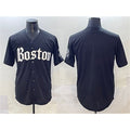 Boston Red Sox Blank Black Gothic Vapor Limited Stitched Baseball Jersey