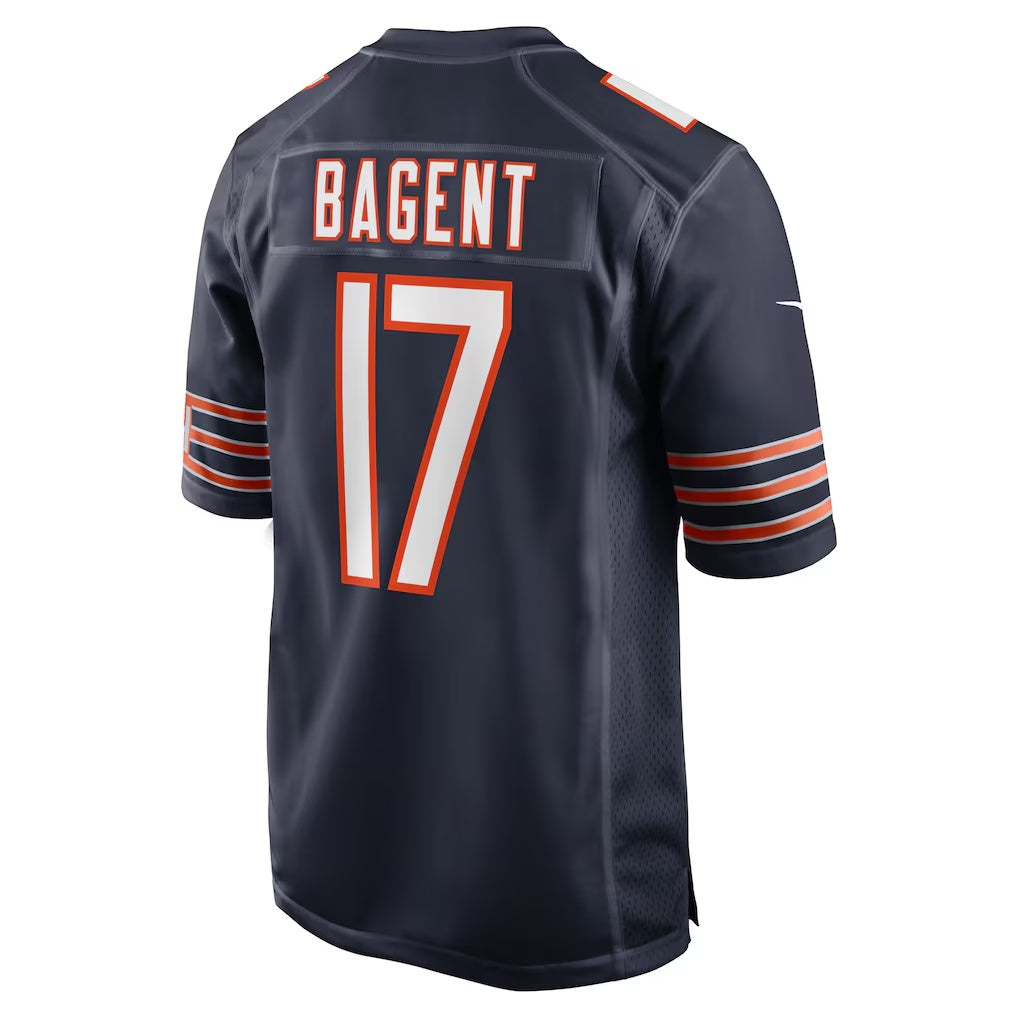C.Bears #17 Tyson Bagent Navy Game Stitched Football American Jersey