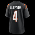 C.Bengals #4 Sean Clifford Black Team Game Stitched Football American Jersey