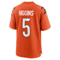 C.Bengals #5 Tee Higgins Orange Alternate Game Stitched Football American Jersey