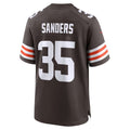 C.Browns #35 Raheim Sanders Brown Team Game Stitched Football American Jersey