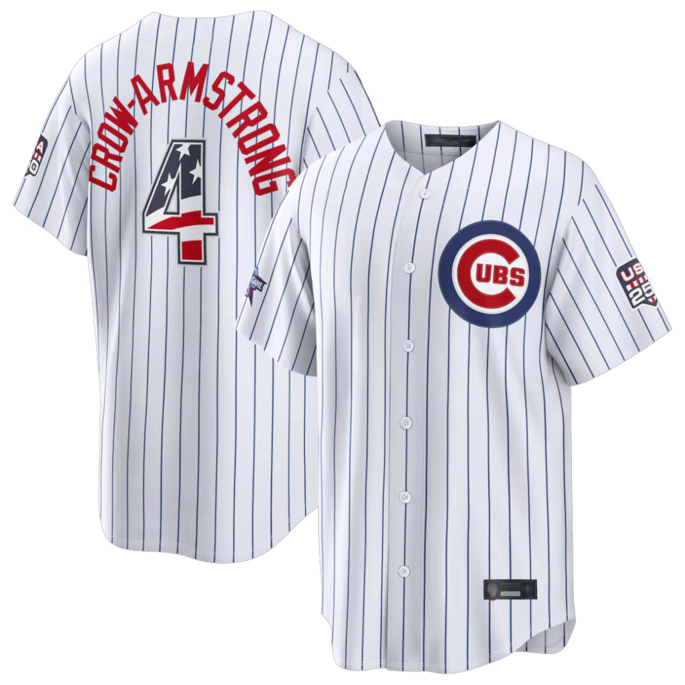 Chicago Cubs #4 Pete Crow-Armstrong White 2026 All-Star Edition Stars & Stripes Home Stitched Baseball Jersey