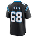 C.Panthers #68 Damien Lewis Black Game Stitched Football American Jersey