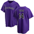 Colorado Rockies #14 Ezequiel Tovar Purple Cool Base Stitched Baseball Jersey