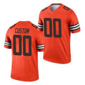 Custom C.Browns Orange ACTIVE PLAYER Inverted Legend Stitched Football American Jersey