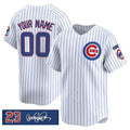 Custom Chicago Cubs Active Player White 'Ryne Sandberg Tribute' Vapor Limited V3 Stitched Baseball Jersey