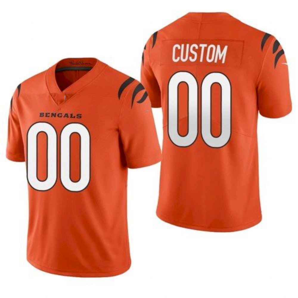 Custom Cincinnati Bengals Orange F.U.S.E. Vapor Limited Stitched Football Jersey