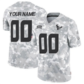 Custom Houston Texans Active Player 2024 F.U.S.E Arctic Camo Salute To Service Limited Stitched Football Jersey