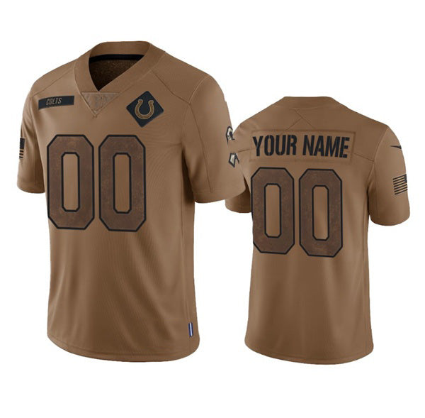 Custom IN.Colts Active Player 2023 Brown Salute To Service Limited Stitched Football Stitched Jersey