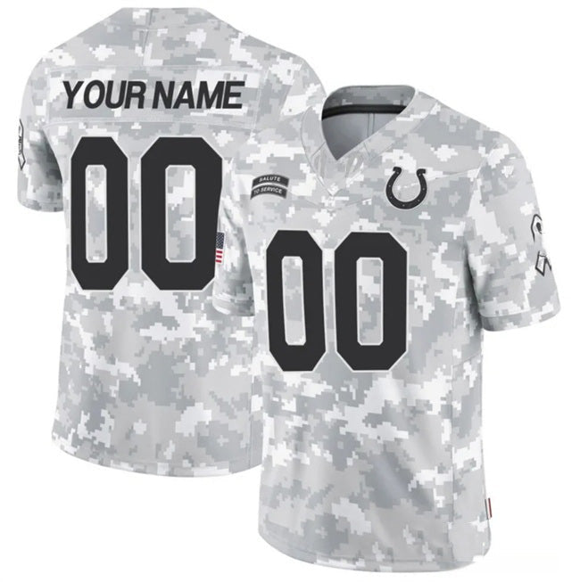 Custom IN.Colts Active Player 2024 F.U.S.E Arctic Camo Salute To Service Limited Stitched Football Stitched Jersey