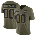 Custom KC.Chiefs Active Player Olive 2025 F.U.S.E. Salute to Service Limited Stitched Football Jersey MAROU