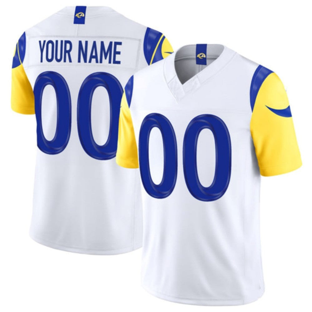 Custom Los Angeles Rams White 2026 F.U.S.E. Vapor Limited Football Stitched Jersey