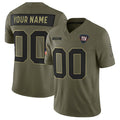 Custom NY.Giants Active Player Olive 2025 F.U.S.E. Salute to Service Limited Stitched Football Jersey Marou