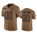 Custom NY.Jets Active Player 2023 Brown Salute To Setvice Limited Stitched Football Jersey Marou